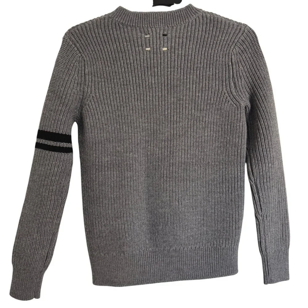 Label Brand Go To Sweater Size XS Light Gray Heavy Knit NWT Wool Merino